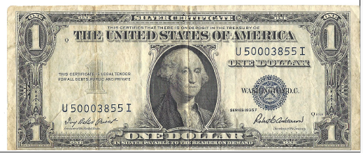 1935 F Dollar Silver Certificate