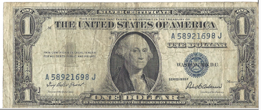 1935 F Dollar Silver Certificate