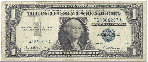 1957 Silver Certificate Dollar Note
