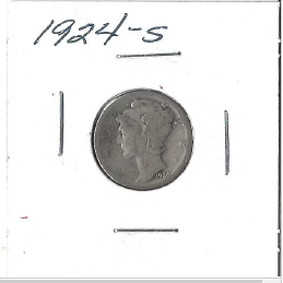 1924 - S Mercury Dime