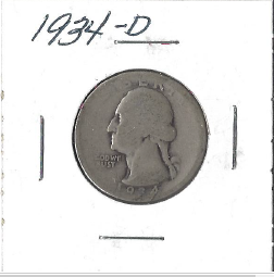 1934 - D Washington Quarter
