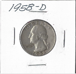 1958 - D Washington Quarter