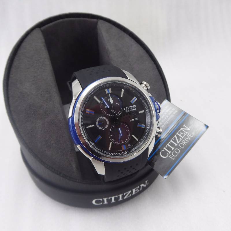 lot 8 image: Citizen Mens AR 2.0 Eco-Drive Stainless Steel Chronograph Watch