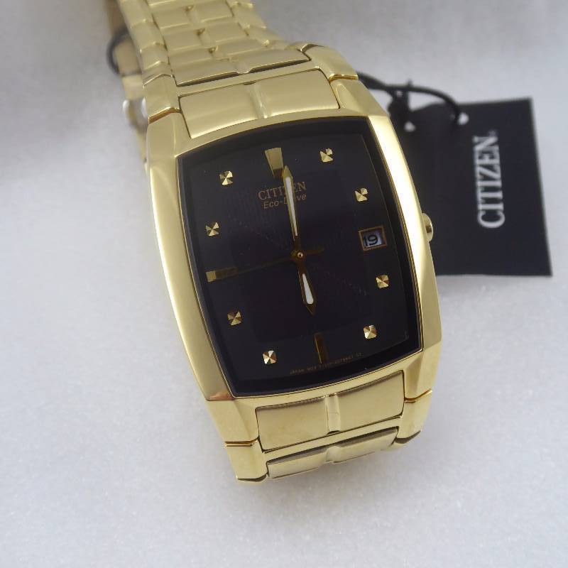 lot 10 image: Citizen Mens Eco-Drive SS Gold-Tone Watch