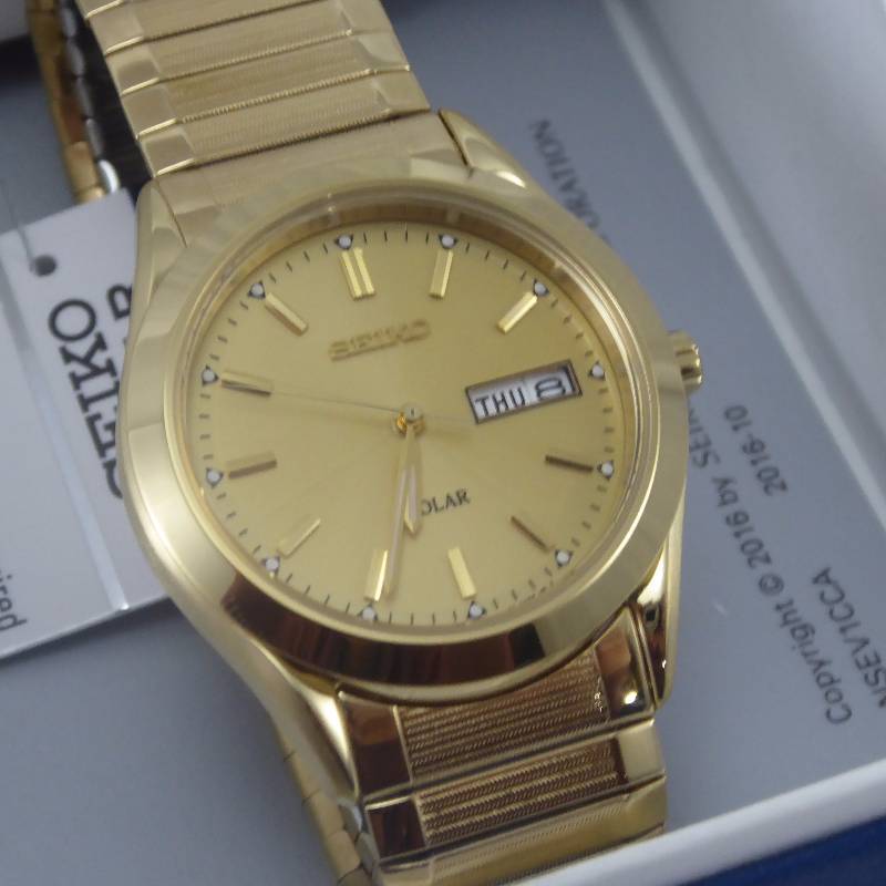 seiko men's gold tone watches