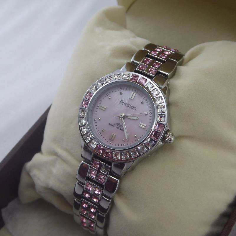 Armitron watch with online swarovski crystals