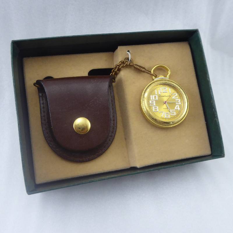 lot 76 image: Vintage Great Land Mens Pocket Watch Set