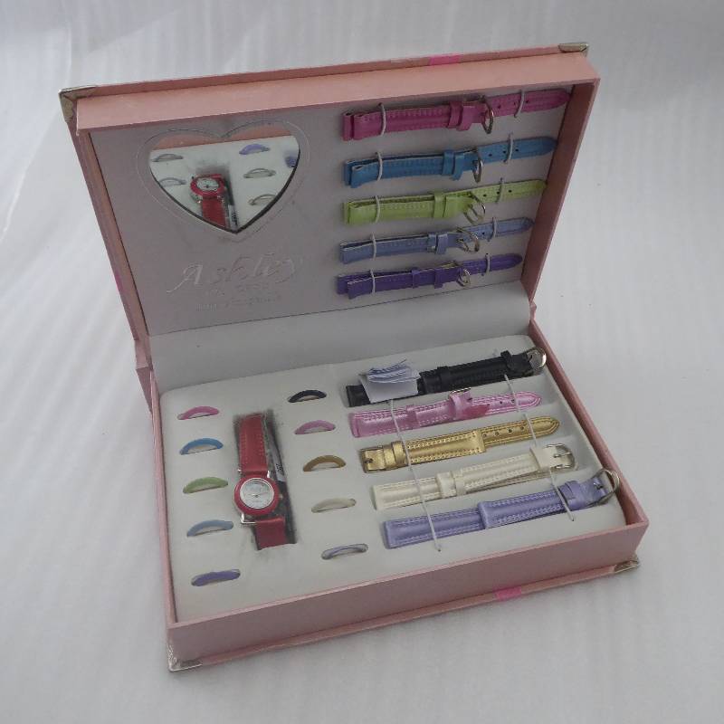 lot 95 image: Ashley Girls Interchangeable Watch Set