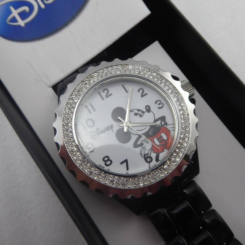 lot 111 image: Disney Enamel Womens Mickey Black Watch