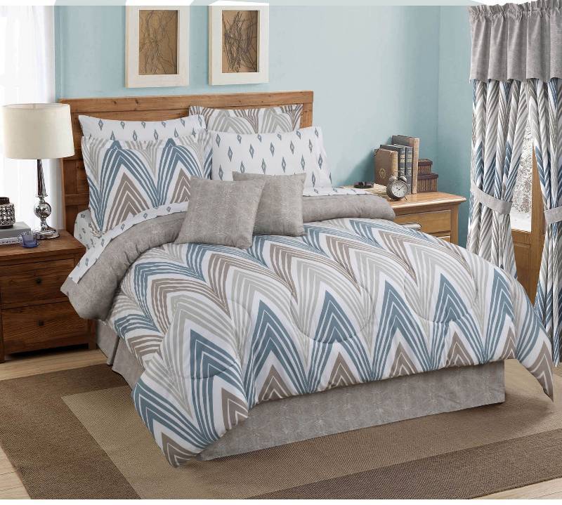 lot 57 image: alc Venice 20Pc Set - King NeutralBlue King, MSRP $99.99