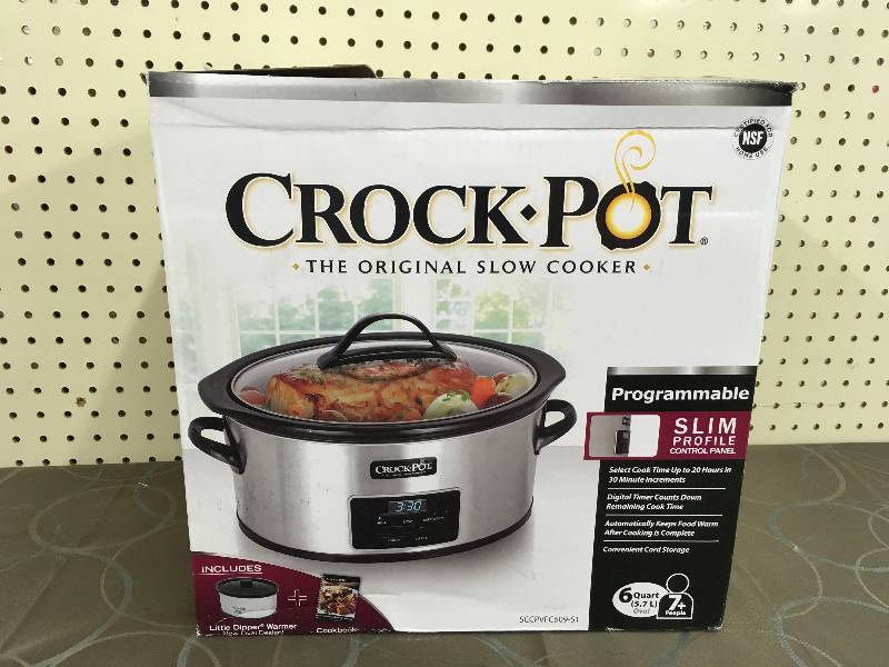 lot 58 image: 6 QT CROCK POT WLITTLE DIPPER CROCK, WHOLESALE PRICE $39.99