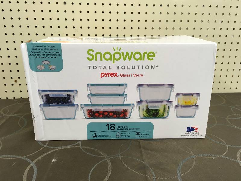 lot 70 image: SNAPWARE 18PC GLASS, WHOLESALE PRICE $29.99