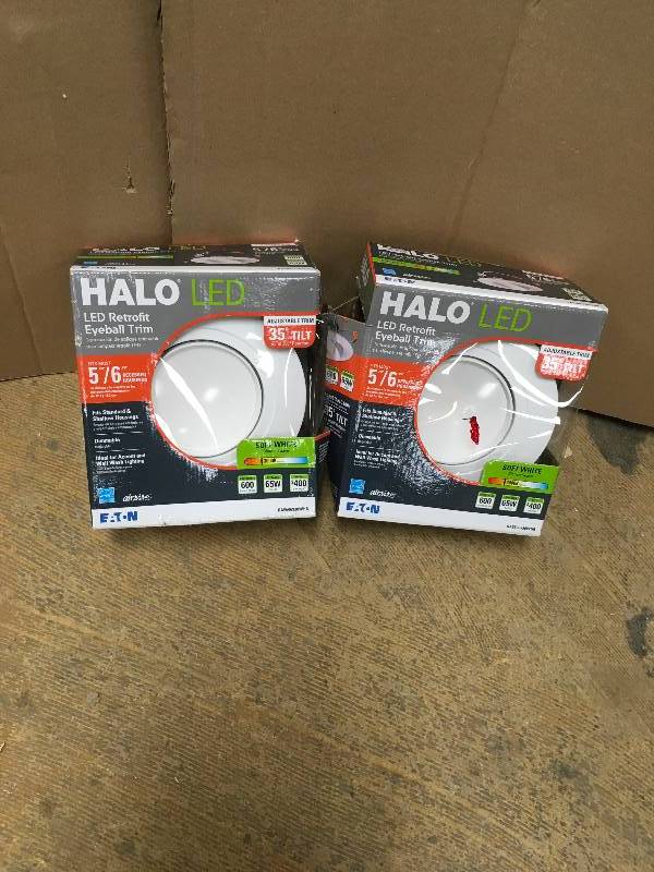 Halo Lighting 5 in. or 6 in. LED Gimbal with Baffle Recessed Lighting Trim - Lot of 2 open box never used