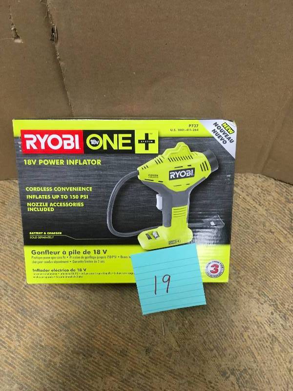Ryobi One 18V Power Inflator open box never used