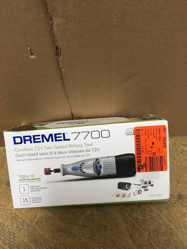 Dremel 7700 Cordless 7.2V Two-Speed Rotary Tool open box never used