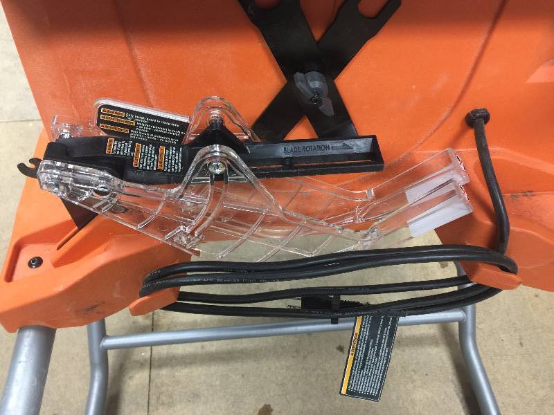 Ridgid 15 Amp 10 in. Heavy-Duty Portable Table Saw with Stand In working conditions