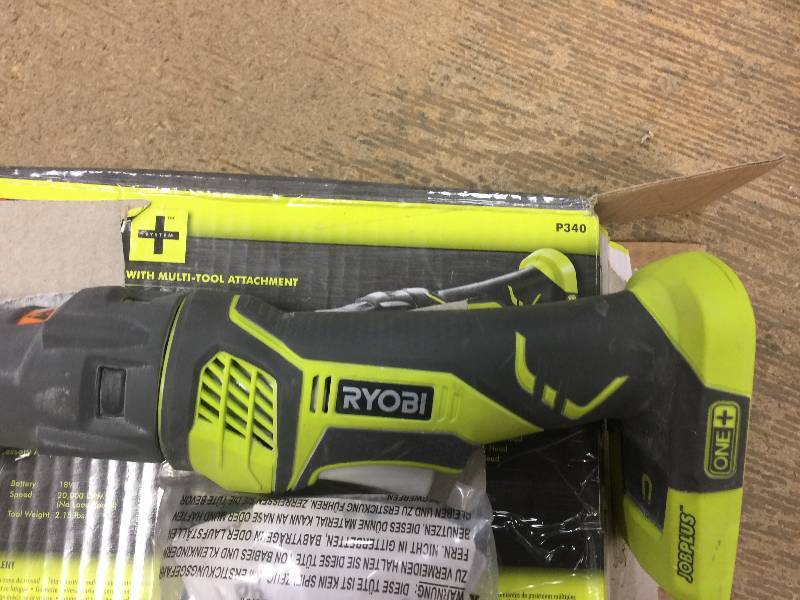 Ryobi One 18V Jobplus Base with Multi-Tool Attachment in working conditions