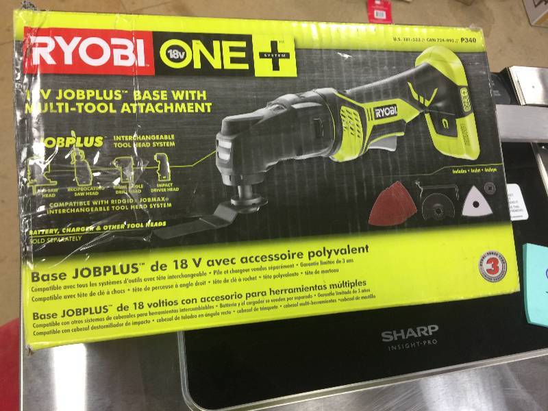 Ryobi One 18V Jobplus Base with Multi Tool Attachment in working