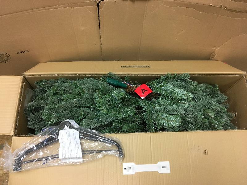 6.5 Ft Blue Spruce Elegant Twinkle Quick-Set Artificial Christmas Tree with 400 Clear and Sparkling LED Lights, Green open box never used