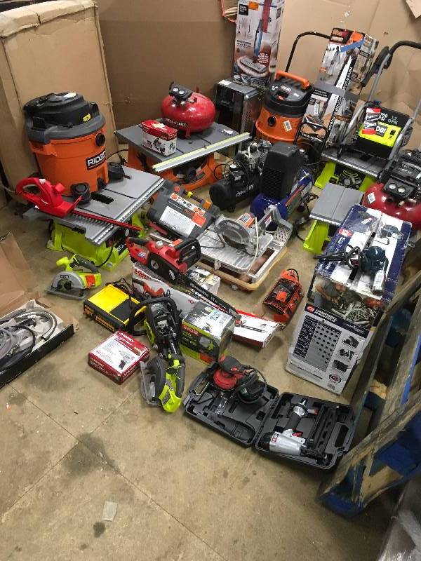 Lot of salvage tools for repair and parts , Dewalt, Porta cable, Ridgid , Ryobi,and more