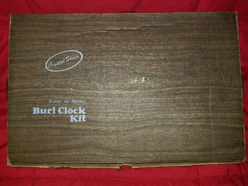 lot 1 image: Crystal  Sheen Burl Clock Kit
