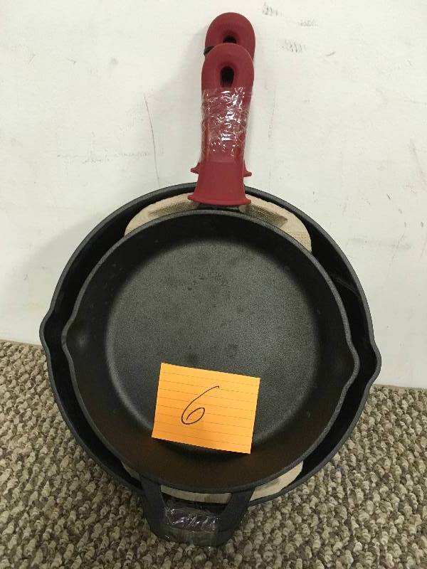 lot 6 image: Set of 2 Fry Pans open box never used