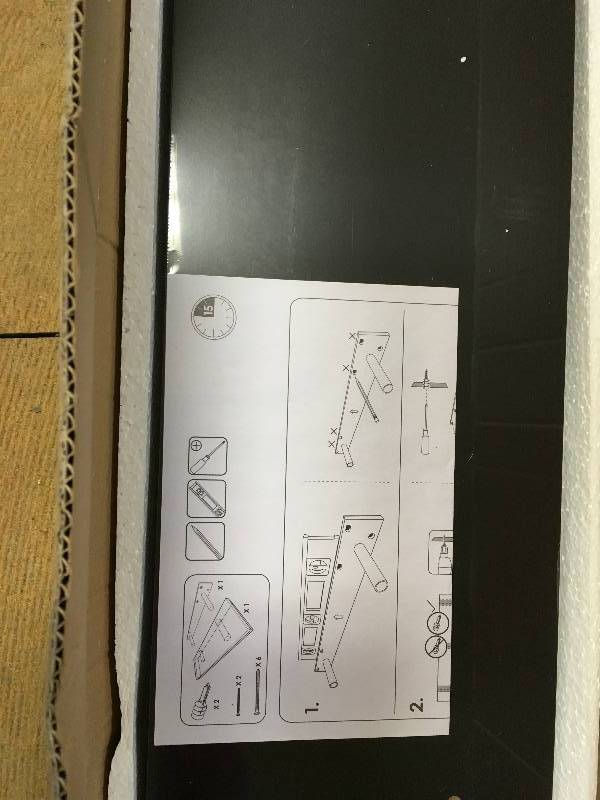lot 10 image: Lewis Hyman Wall Mounted 48-inch Black Floating Shelf - Lot of 2 open box never used