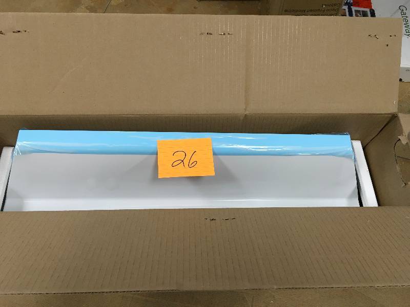 lot 26 image: NuTone ACS Series 30 in. Convertible Range Hood in White open box never used