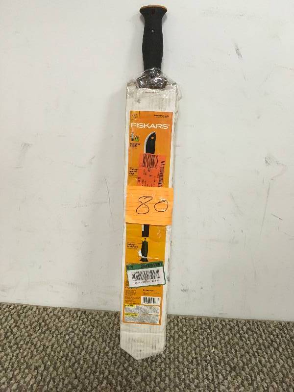 lot 80 image: Fiskars 370780-1003 Double Grind Blade Machete, 22 open box never used