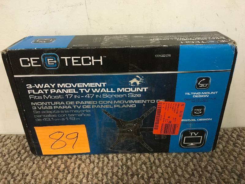 lot 89 image: STC 3 Way Movement Flat Panel TVs 17-47 Wall Mount open box never used