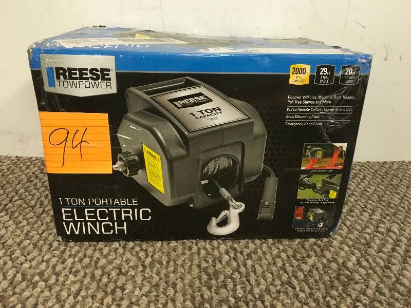 Reese Towpower 1 Ton Portable Electric Winch | KX Real Deal Auction ...