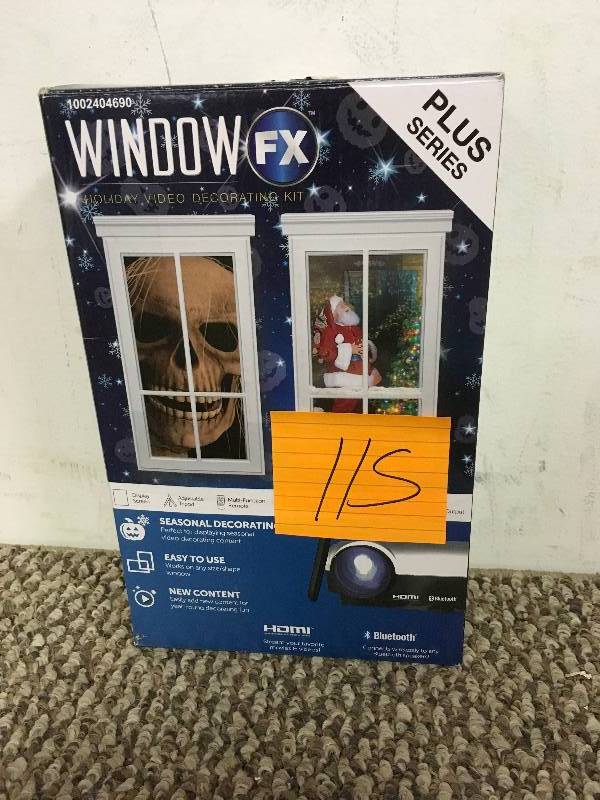 lot 115 image: WindowFX Plus 2017 Holiday Video Decorating Kit open box never used