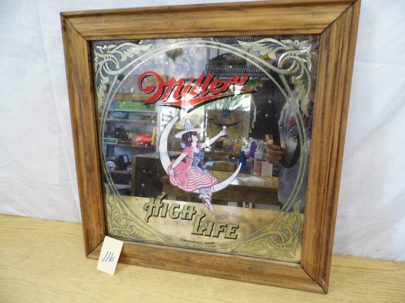 lot 116 image: Miller High Life Mirror
