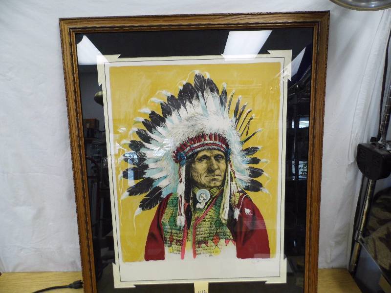 lot 146 image: Native Chief Print