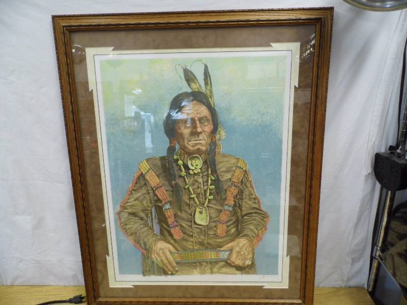 lot 147 image: Native Chief Print