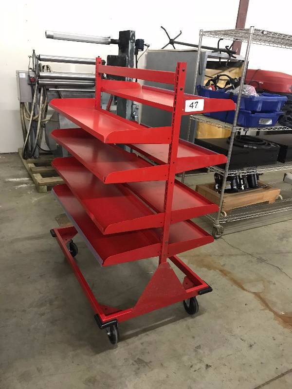 ADJUSTABLE SHELF ROLLING CART