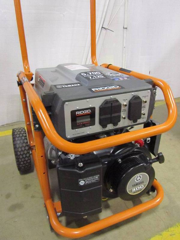 lot 2 image: Ridgid 5700 running watts generator