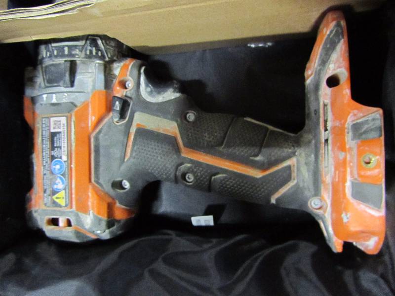 lot 9 image: RIDGID 18-Volt Lithium-Ion 12 in. Cordless Brushless Compact Hammer Drill