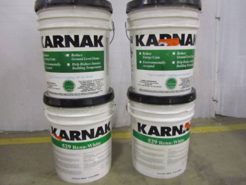lot 17 image: Karnak 529 Renu-White Roof Coating (x4)
