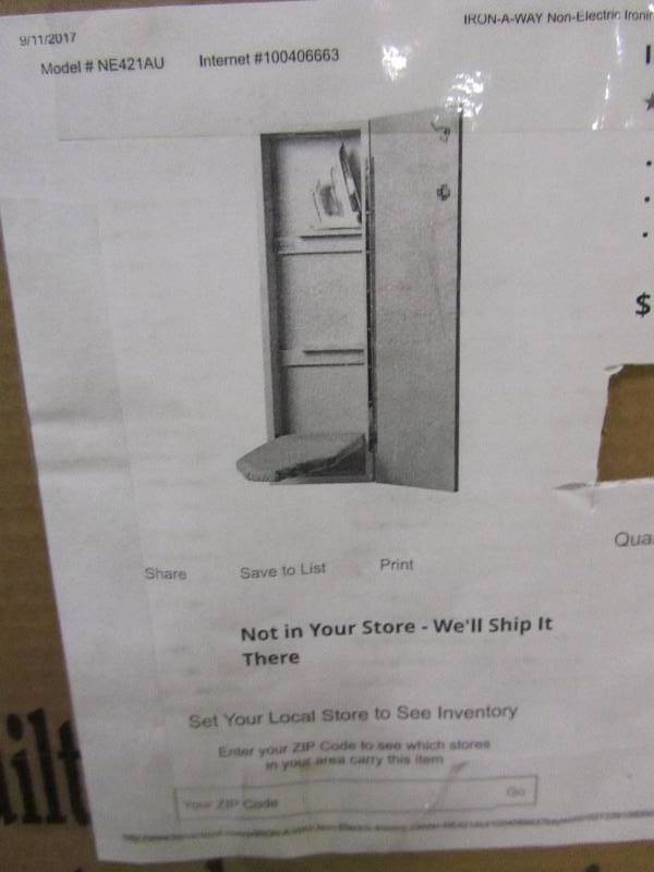 lot 38 image: IRON-A-WAY Non-Electric Ironing Center