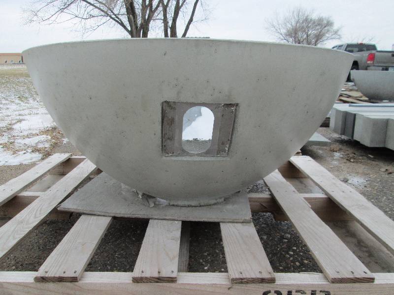 Large Concrete Planter  Wood-Burning Fire Pit  Accent Pot