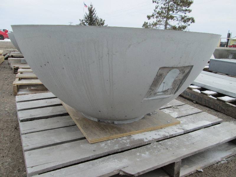Large Concrete Planter  Wood-Burning Fire Pit  Accent Pot