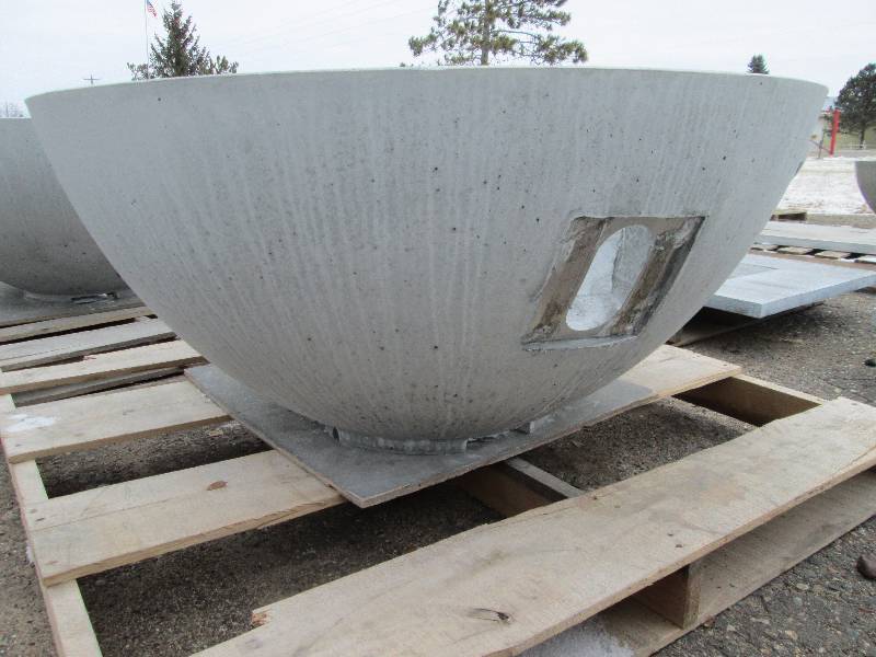 Large Concrete Planter  Wood-Burning Fire Pit  Accent Pot