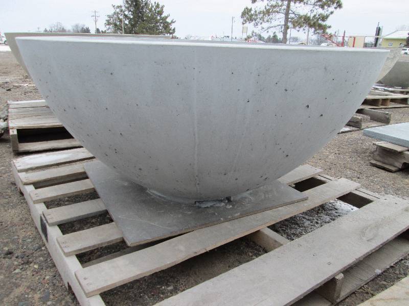 Large Concrete Planter  Wood-Burning Fire Pit  Accent Pot
