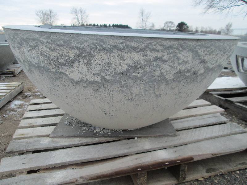 Large Concrete Planter  Wood-Burning Fire Pit  Accent Pot