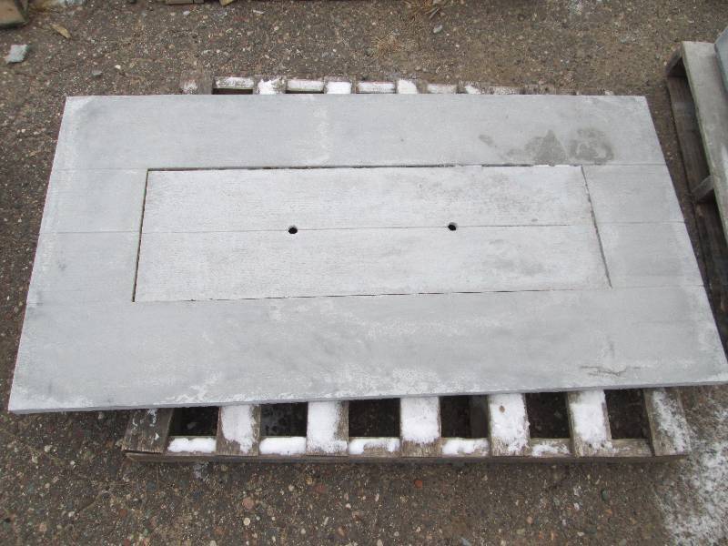 Rectangular Gray Concrete Table Top
