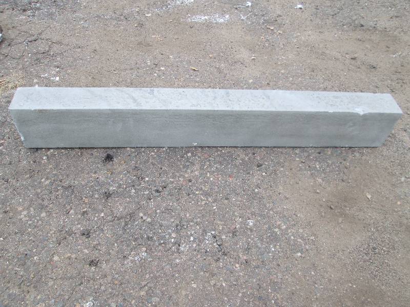 Rectangular Gray Concrete Mantle  Garden curb