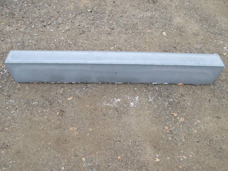 Rectangular Gray Concrete Mantle  Garden curb