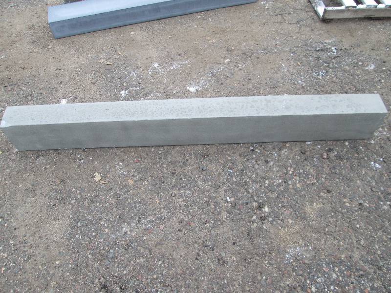 Rectangular Gray Concrete Mantle  Garden curb