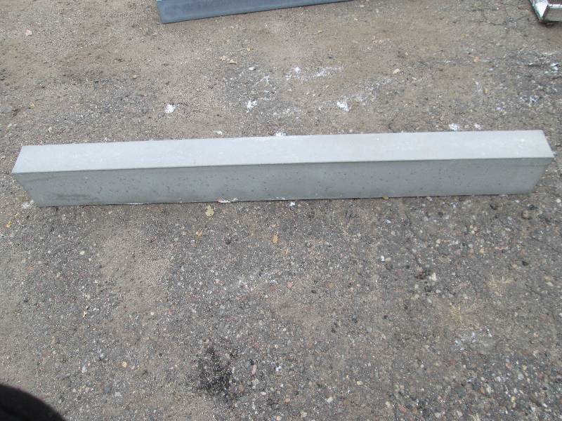 Rectangular Gray Concrete Mantle  Garden curb